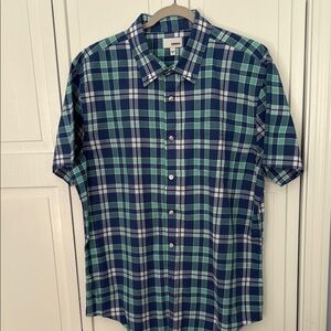 Sonoma Blue and Green Casual Button Down Shirt
